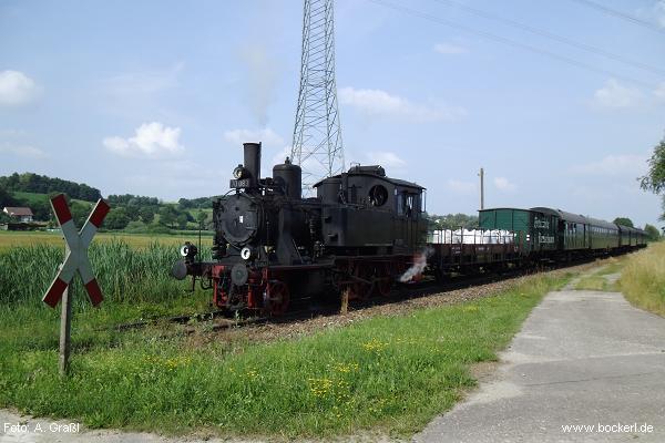 Sonderfahrt mit 70 083, kurz vorm Kraftwerk Anglberg, 06.07.2013; (Foto: Graßl)